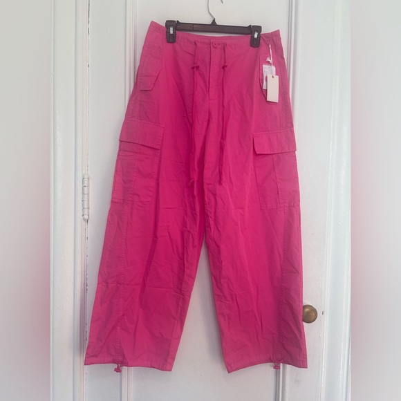 Good American Parachute Pants Malibu Pink - Small - Picture 5 of 10